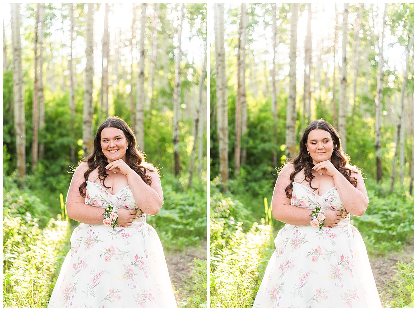 Sylvan lake grad session surrounded by trees