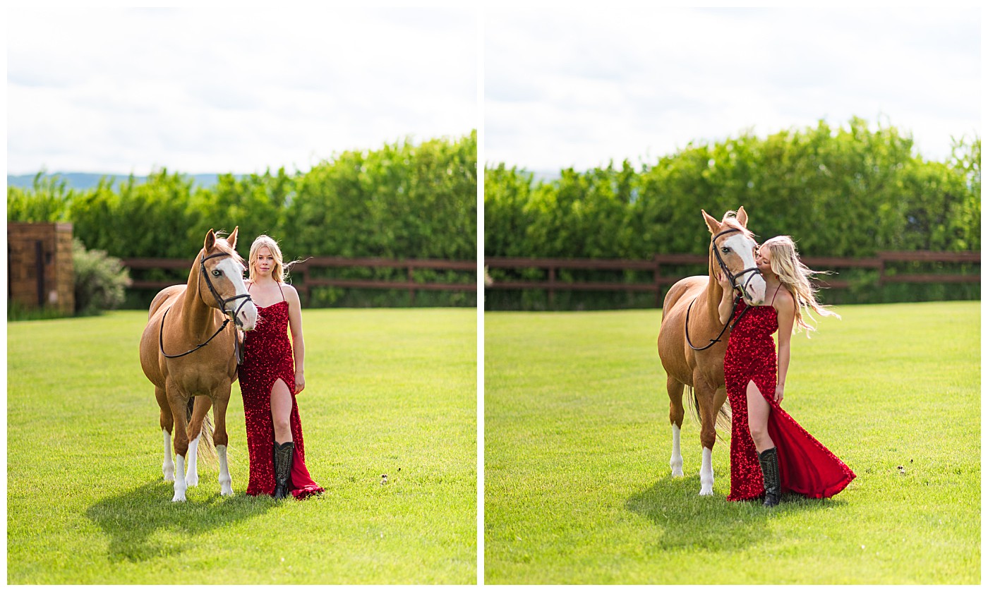 Graduation Session with horses Alberta