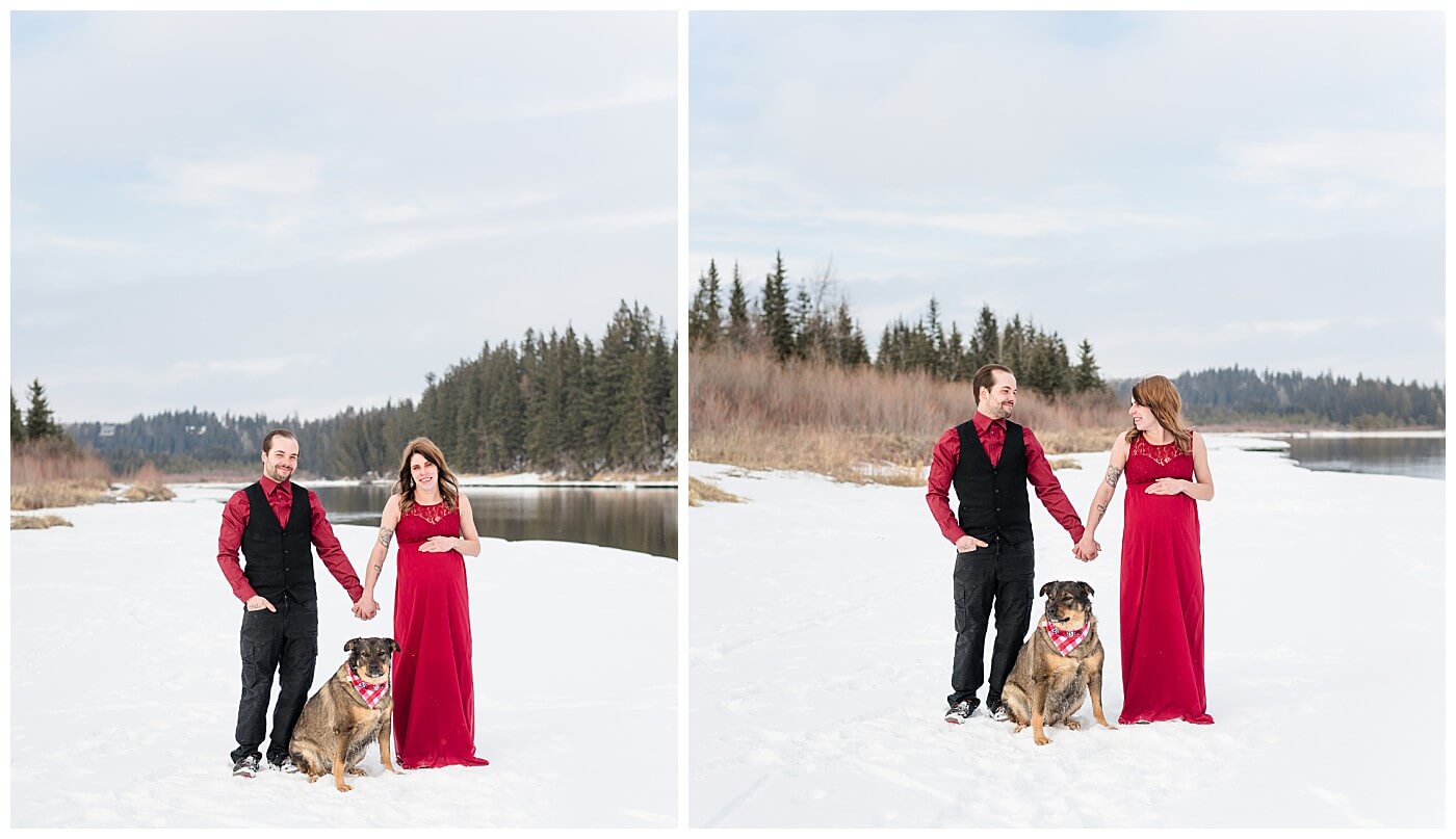 Portrait in Innisfail Alberta with dog