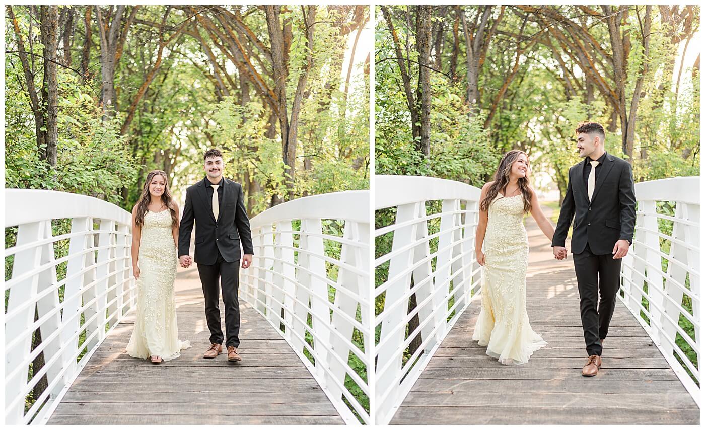 Coronation Park Photo Session Red Deer, Alberta white bridge