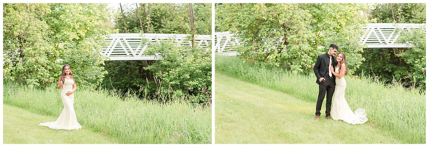 white Bridge at Coronation Park Red Deer Alberta