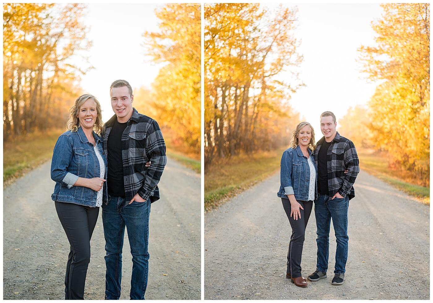 Family Session, fall portrait session mother son