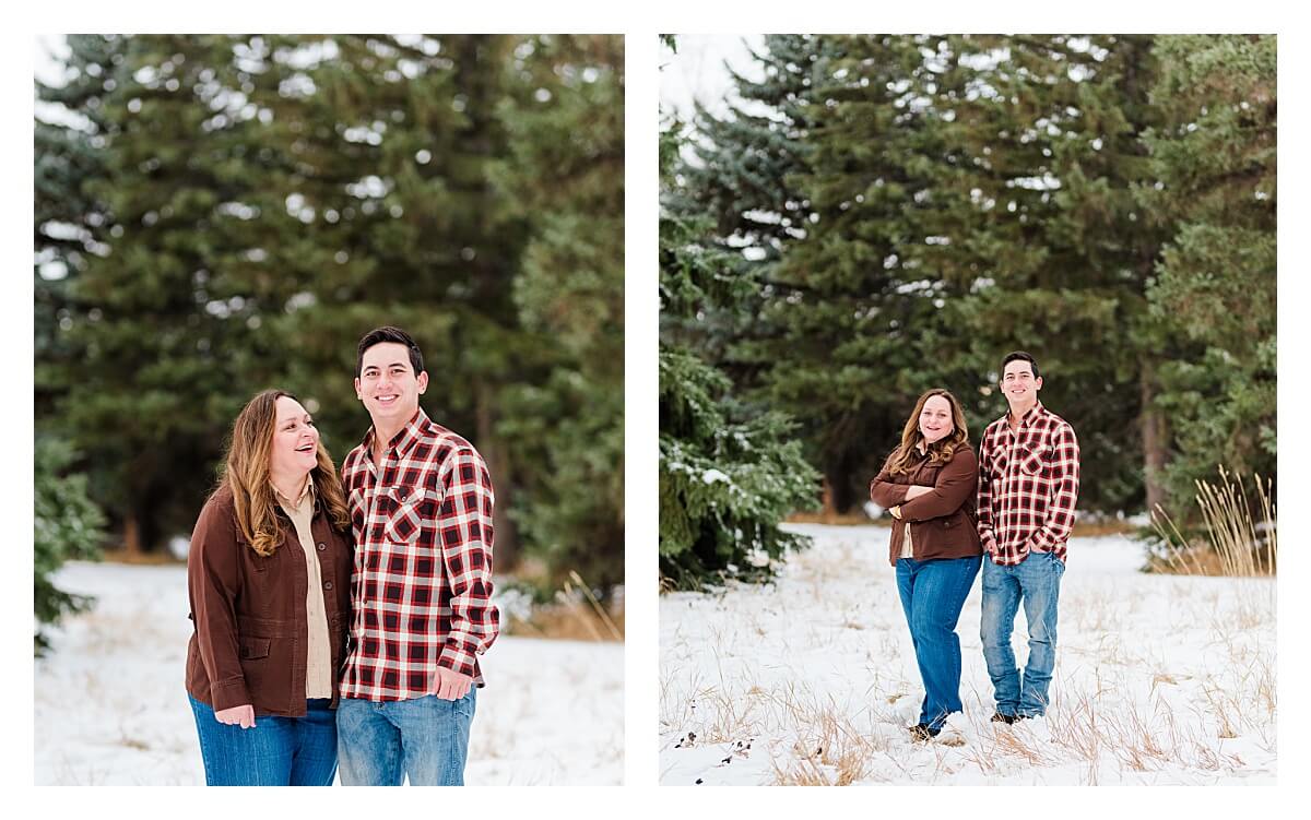 Winter family photos in Red Deer, Alberta